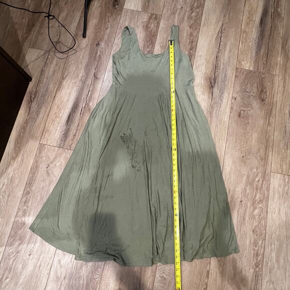 ATHLETA Women's Santorini Midi Dress Size L In Eucalyptus Olive - Picture 7 of 13